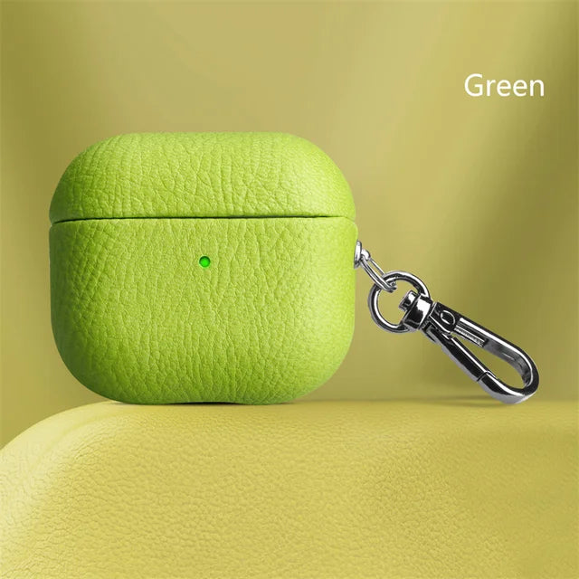 Case AirPod - Couro granulado