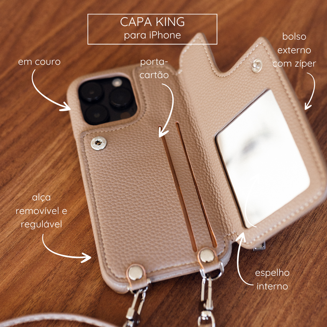 Capa King | Elegância e Praticidade em um só acessório  ✨