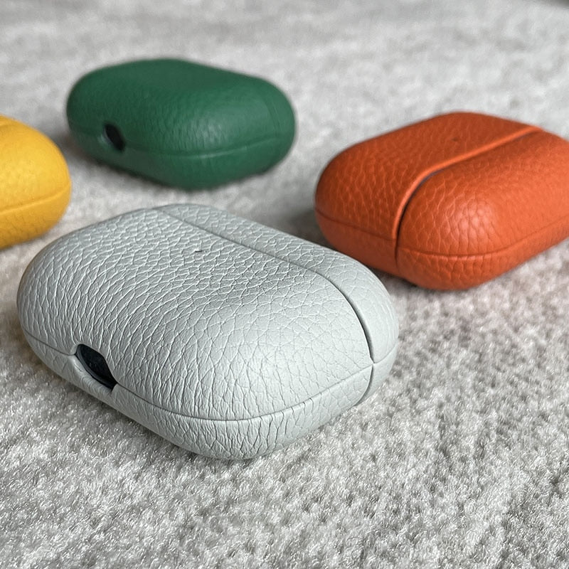 Case AirPod - Couro granulado