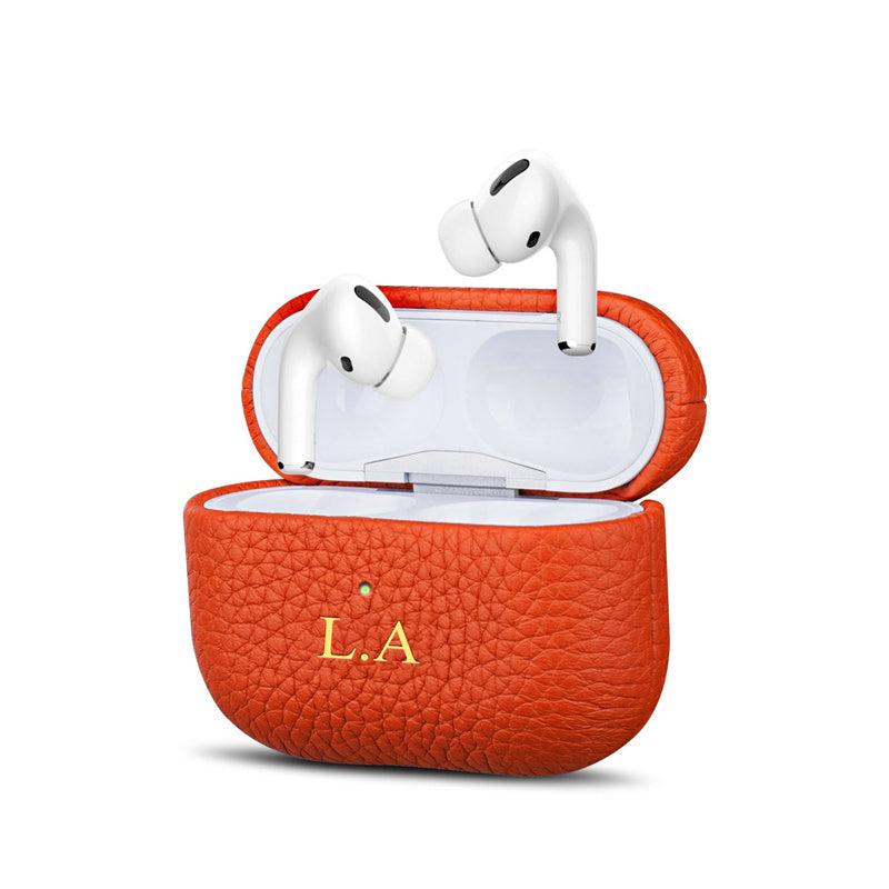 Case AirPod - Couro granulado