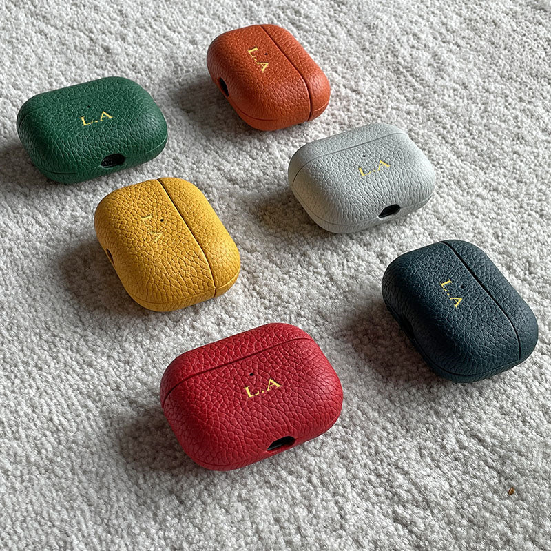 Case AirPod - Couro granulado